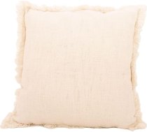 Dekoratīvais spilvens „Point-Virgule“ balts, 45 x 45 cm – Dzīvojamās istabas spilvens – 100 % pārstrādāta kokvilna