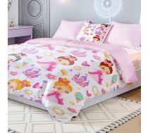 Wajade bērnu sega 135 x 200 cm bez pārvalka, četru sezonu sega zēniem ar princeses motīvu, komplektā ar 1 spilvendrānu 80 x 80 cm, silta guļam sega, mazgājama, visu sezonu sega