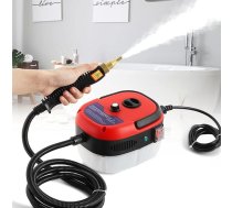 Moongiantgo tvaika tīrītājs, 2500 W augstspiediena tvaika tīrītājs, rokas tvaika tīrītājs ar 1 l ūdens tvertni, 3 birstēm un 6 pakāpju mitruma regulēšanu mājām, virtuvei, automašīnai un vannas istabai (220 V, sarkans)