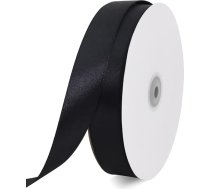 TONIFUL satīna dāvanu lenta 25 mm x 91 m, melna dāvanu iesaiņošanas lenta dāvanu iesaiņošanai, Ziemassvētkiem, dzimšanas dienai, Valentīna dienai, kāzām, pašdarinātajiem rotājumiem