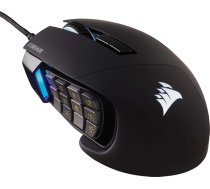 CORSAIR SCIMITAR RGB ELITE vadu MOBA/MMO spēļu pele - 18 000 DPI - 17 programmējamas pogas - iCUE saderīga - PC, Mac, PS5, PS4, Xbox - melna