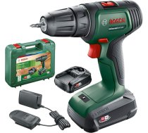 Bosch UniversalDrill 18V akumulatora skrūvgriezis (2 akumulatori, 18 V sistēma, futrālī)