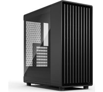 Fractal Design North Momentum Black - Korpuss ar stiklotu sānu logu - melnēta ozolkoka priekšpuse - spēļu datoriem paredzēts korpuss - trīs jaudīgi 120 mm Momentum ventilatori - ATX tipa