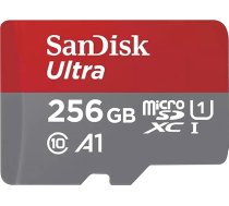 SanDisk Ultra 256 GB microSDXC UHS-I karte Chromebook ar SD adapteri (viedtālruņiem un planšetdatoriem, A1, 10. klase, U1, Full HD video, līdz 150 MB/s lasīšanas ātrums) 10 gadu garantija
