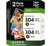 WISETA 304XL 304 XL kasetnes priekš HP 304 Printeru kasetnes HP daudzpaketei HP priekš Envy 5030 5032 5000 DeskJet 2600 2620 2620 2630 3750 3760 5010 5032 3720 5020 3762 26 33 37 30 (2 melnas, 2 gab.)