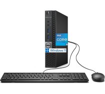 DELL Optiplex 3040 Mini galddators, Intel Core i5-6500, 8GB RAM, 256GB SSD, WiFi, Bluetooth, ASV QWERTY tastatūra, Windows 11 Pro (atjaunots)