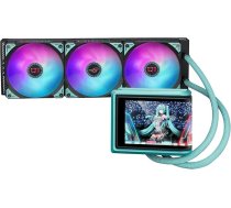ASUS ROG Ryuo IV SLC 360 ARGB Hatsune Miku Edition All-in-One CPU ūdens dzesēšana - 6,67" AMOLED displejs, 3D video, 200 mm caurules, 3x Daisy Chain ventilatori Intel LGA 1851, 1700, AMD AM5, AM4