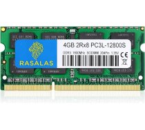 Rasalas 4GB DDR3 PC3-12800 DDR3 1600MHz SODIMM atmiņas modulis PC3L 12800S DDR3 1600 2Rx8 1.35V CL11 Notebook RAM atmiņas moduļi Intel AMD un Mac datoriem
