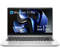 HP Elitebook 645 G9 Business Notebook, 14" FHD, AMD Ryzen 5 Pro 5675U, 16 GB RAM, 512 GB SSD, amerikāņu QWERTY tastatūra, Windows 11 Pro (atjaunots)