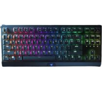 Razer BlackWidow V3 Tenkeyless (Yellow Switch) kompakta spēļu tastatūra ar mehāniskiem slēdžiem (ABS taustiņi, RGB apgaismojums Chroma) Spāņu tastatūra - melna