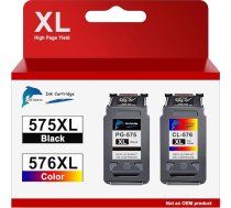 GoToners 575 XL 576 XL printeru kasetnes saderīgas ar Canon printeru kasetnēm 575 576 kasetnes priekš PIXMA TS3750i TR4755i TS3752i TS3550i TR4750i TS3551i TR4751i TS3751i TR4756i (1 melna, 1 melna, 1 melna)