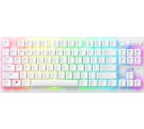 Razer DeathStalker V2 Pro Tenkeyless (Red Switch) - bezvadu optiskā zema profila spēļu tastatūra (lineārie optiskie slēdži, HyperSpeed Wireless, Bluetooth 5.0) QWERTY US izkārtojums | Balta