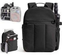 bagsmart Kameras mugursoma Foto mugursoma Ūdensizturīga ar 13,6 collu nodalījumu klēpjdatoram Sony Nikon Canon kamerai, DJI dronu aksesuāriem, statīva turētājs, dienas mugursoma brīvdabas fotogrāfijai