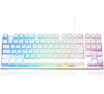 G-Lab Keyz Caesium TKL 87 taustiņi vadu USB AZERTY franču valodā ar LED apgaismojumu daudzkrāsaina spēļu tastatūra - kompakta spēļu tastatūra bez ciparu tastatūras PC/PS4/PS5