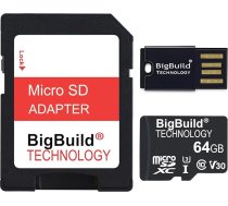 64 GB U3 Micro SDXC atmiņas karte EZVIZ BC1/BC2, BM1, C3N, C3TN, C3W Pro, C8C, C8PF drošības kamerām