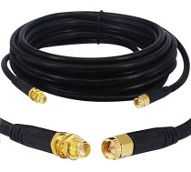 Boobrie High SMA kabelis (vīriešu-sieviešu savienojums), 5 m, RG58 SMA kabelis, 50 Ω, SMA pagarinājums (vīriešu-sieviešu savienojums), antenas kabelis SuperFlex RG58 ar zemu signāla zudumu, paredzēts maršrutētājam, WiFi, 3G, 4G, LTE antenai,