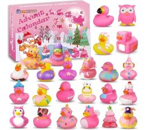 ROMANVIC Adventes kalendārs 2025 bērniem, vannas pīles Adventes kalendārs 24 gabali pīles, gumijas pīles Ziemassvētku kalendārs Ziemassvētki bērniem, zēni, meitenes