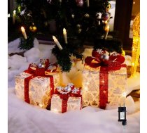 CCLIFE Cushhom LED dāvanu kastīte 3 Power Plug Ziemassvētku Ziemassvētku izgaismotas pasaku gaismas Ziemassvētku dekorēšana