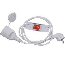 Hoypeyfiy 1,5 m 90 grādu balts Schuko pagarinātājs ar slēdzi, IP44 aizsardzība, mājsaimniecībai, dārzam, būvlaukumam, H05VV-F 3 x 1,0 mm² vara vads
