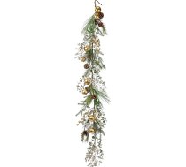 Dekorēts virtene izgatavots no mākslīgās egles Dekorēts ar Ziemassvētku eglīte Baubles čiekuriņi ogas Eikalipts 160 cm egle virtene Ziemassvētku rotājums Ziemassvētku virtene rotājums Ziemassvētkiem Mākslīgā vīnogulāju priedes