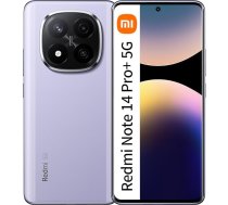 XIAOMI Redmi Note 14 Pro+ 5G viedtālrunis, 8+256GB, violets, IA Pro-Grade 200MP kamera, IP68, 120W HyperCharge, IA funkcijas, NFC (ar lādētāju komplektā)
