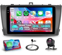 Rimoody 4G + 128G Android auto radio priekš Toyota Avensis T27 2008-2015 Bezvadu Carplay Android auto 9 collu Incell Touchscreen radio ar GPS navigāciju WiFi Mirror Link Bluetooth FM/RDS/EQ/SWC atpakaļskata kamera