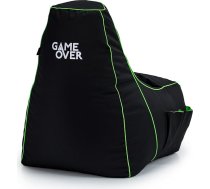 Game Over 8-bit video gaming bean bag, gaming chair, for indoors, living room, side pockets for controller, headset holder, ergonomic design for dedicated gamers.