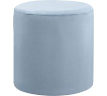 Beliani Pouf Velvet Fabric Blue Round 47 cm Glamorous Luxurious Stool Velvet Stool Lovett