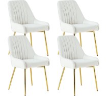 Sepnine Dining Room Chairs Set of 4 Kitchen Chairs Modern Upholstered Chair Dining Room Chairs with Metal Legs, Velvet Dining Chair, Ergonomic Dining Chairs