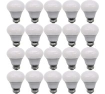Mengjay 20 LED spuldžu iepakojums, enerģiju taupoša spuldze, E27 LED spuldze, 12 W, 1200 lūmenu, aizvieto 120 W, silti balta, 3000 K, gaismas leņķis 360°, AC 220 V
