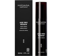 MÁDARA Age Pro Renew nakts krēms 50 ml - Intensīva pretnovecošanās kopšanas procedūra ar hialuronskābi un augu izcelsmes sastāvdaļām nobriedušas un nogurušas ādas atjaunošanai, izlīdzināšanai un reģenerācijai.