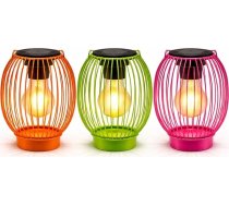 formano Saules LED laterna, 3 komplekti, metāla āra gaisma, saulrieta sensors un IP44 - ietilpst 3 x AA baterijas, 16 x 12 x 12 cm - silti balta, terasei, balkonam un aizsargātai dārza teritorijai