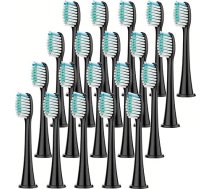 Elektrischer Zahnbürstenkopf, austauschbarer Schall, geeignet, kompatibel mit der Bürste von Philips Sonicare(BLACK 20pc)