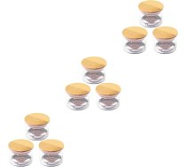 NUOBESTY 3 komplekti Stikla švammes mazgāšanas pildspalva Pārnēsājamās veidnes Gēla nagu lakas komplekts Manikīra komplekts Manikīra pudele Vairākkārt lietojami komplekti Dzērienu sukas Soda LED Woods 3 gab. x 3