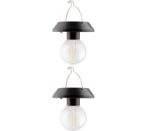 Solarlaternen für den Außenbereich, Hängeleuchten mit LED-Filament, wasserdicht, für Terrasse, Garten, Hof, 9,1 x 8,9 cm, 2 Stück