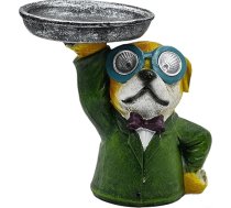 Hundetablett Solar Gartenleuchte 23,5 x 17 x 26 cm Harz dekorative Außenleuchte mit offenem Speicher Auto Dämmerung bis Morgengrauen Sensor für Garten Terrasse Dekor