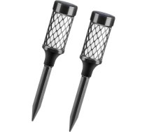 BESPORTBLE Pack of 2 Solar LED Garden Lights Durable Easy Installation White LEDs Solar Powered Outdoor Lighting for Patio Weatherproof Landscape Lamps