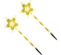 Yardwe Solarleuchten Außen Garten Wasserdichte LED Weihnachtsbeleuchtung mit Fach Sternform Erdspieß für Park und Landschaft Solar Gartenlampe Festliche Dekoration