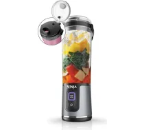 Ninja Blast BC151EUBK Pārnēsājamais mikseris un smūtijveidotājs, 530 ml trauks ar necaurlaidīgu vāku un dzeršanas atveri, jaudīgs, bezvadu un uzlādējams, smalcina ledu un saldētus augļus, melns
