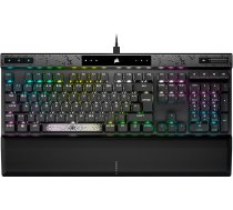 CORSAIR K70 MAX RGB magnētiski mehāniskā vadu spēļu tastatūra - MGX regulējami slēdži, SOCD un Rapid Trigger, PBT Double Shot taustiņi, skaņas absorbcija, 8000Hz, QWERTZ DE - pelēka