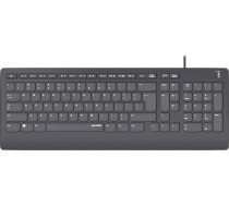 Speedlink HI-GENIC Antibakteriālā tastatūra - vadu USB tastatūra, plakanas klaviatūras, antibakteriālas īpašības, ASV izkārtojums, QWERTY angļu valodā, melna