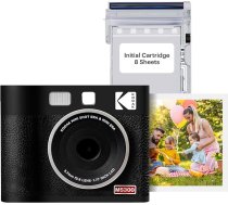 Kodak Cam Mini Shot 3 Era - Ierīce tūlītējai fotografēšanai un uzņemšanai, pārnēsājamā, melna, 3x3 (Ierīce tūlītējai fotografēšanai un papīra fotoattēls ar vienu pieskārienu)