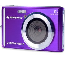 AGFA PHOTO Realishot DC5200 kompaktā digitālā kamera, 21 MP, 2,4 collu LCD ekrāns, 8x digitālā tālummaiņa, HD 720p video, litija akumulators, SD kartes, skatuves režīmi - violeta krāsa