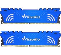 DDR4 3200MHz XMP 2.0 datora atmiņas RAM 16GB komplekts (2x8GB) CL16 UDIMM, PC Memory PC4-25600 288-Pin 1.35V Non-ECC datoru atmiņas atjaunināšana datoriem, zils