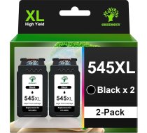 GREENSKY 545XL melnās krāsas tintes kasetne, kas paredzēta priekš Canon 545 melnās krāsas tintes kasetnes PG545 XL PG545XL PG-545XL priekš Pixma TS3350 TS3150 TS3355 TS3450 TS3451 TS3452 MG3050 MG2550 MG2950 (2 melnas)