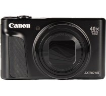 Canon PowerShot SX740 HS Lite Edition digitālā kamera (20,3 MP, 40x optiskā tālummaiņa, 7,5 cm (3 collu) displejs, DIGIC 8, 4K Ultra HD, HDMI, Wi-Fi, Bluetooth, automātiskā diafragma, automātiskais taimeris, melna)
