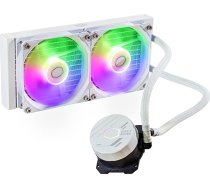 Cooler Master Master MasterLiquid 240L Core ARGB ūdens dzesētājs - CPU dzesētājs ar divu kameru Gen S sūkni, lielisks PC dzesētājs ar 120 mm ARGB ventilatoru, LGA 1700 un AM5 stiprinājumiem - balts