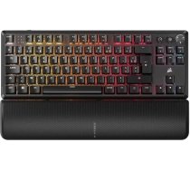 Corsair K70 Core TKL bezvadu RGB mehāniskā spēļu tastatūra, bez taustiņiem, MLX Red v2, iepriekš eļļota, ABS taustiņu vāciņi, AZERTY-FR melna
