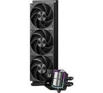 PCCOOLER AIO šķidruma dzesētājs - 3 F5 R120 ventilatoru komplekts - 360 mm šķidruma dzesētājs, saderīgs ar AM4, AM5, Intel LGA 1700/1851/20XX ūdens dzesētāju (DS360 Pro Digital BK)