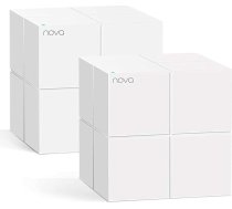 Tenda Nova MW6 2x Dual Band Mesh WLAN pilns risinājums (līdz 330m² WLAN, 2x stacijas, 4x gigabit porti, mājām, birojiem, dzīvokļiem, MU-MIMO), nomainīts maršrutētājs, Powerline un retranslators.